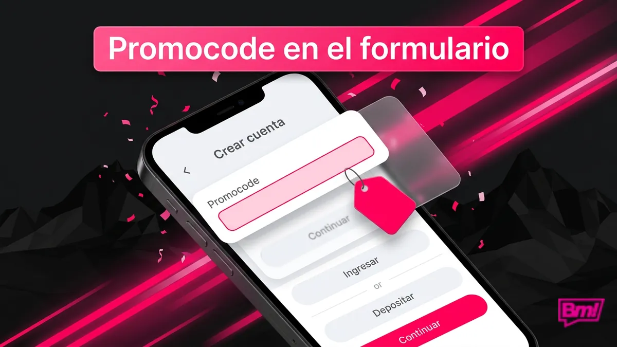 Campo de Promocode en el formulario de registro de Betmotion
